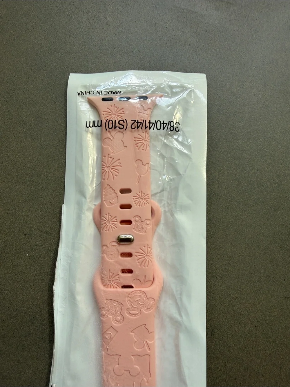Disney Castle Light Pink Floral Silicone Watch Band Compatible 38/40/41/42mm